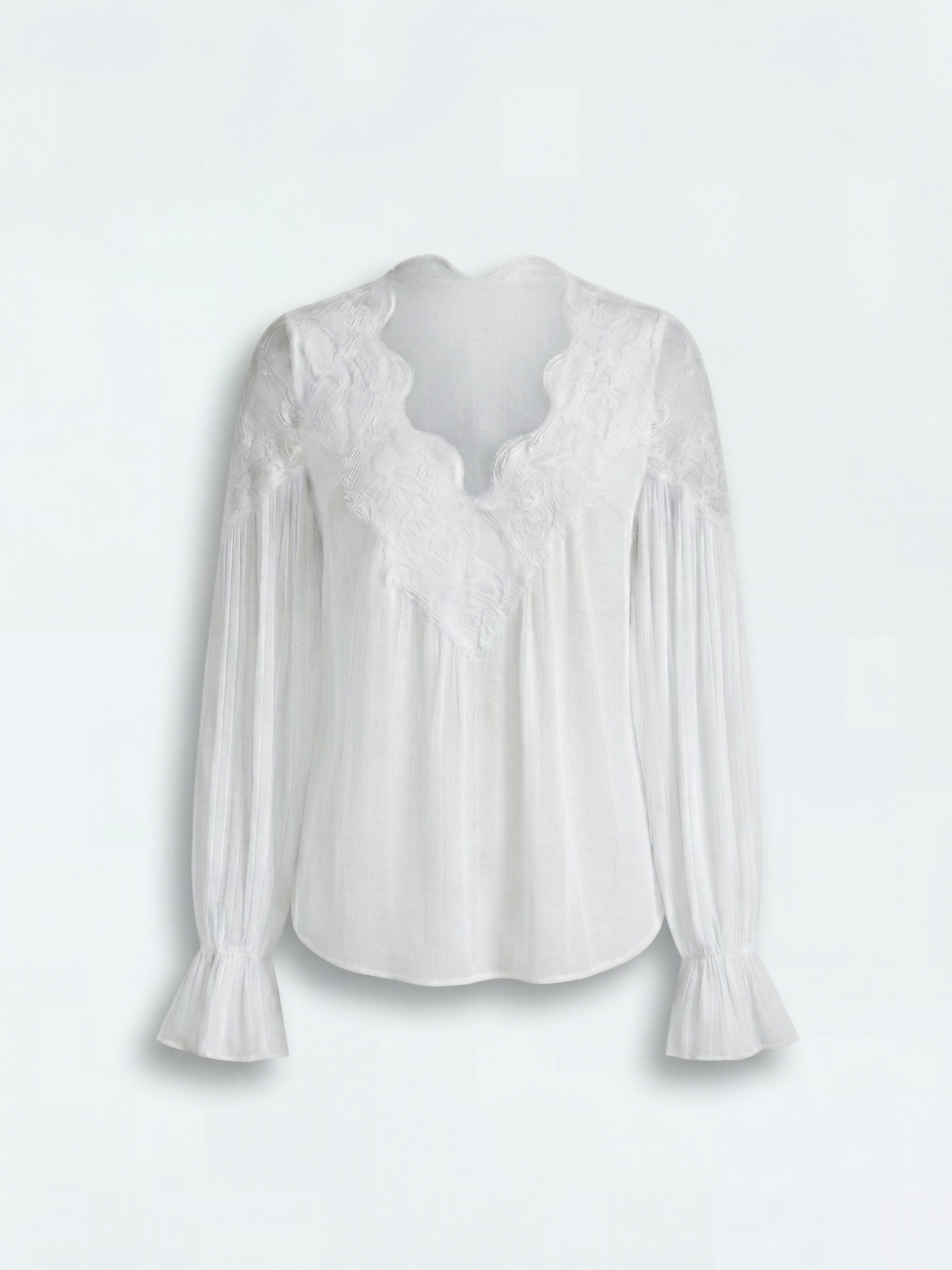 CAROLINA™ | Blusa Encaje Cuello V