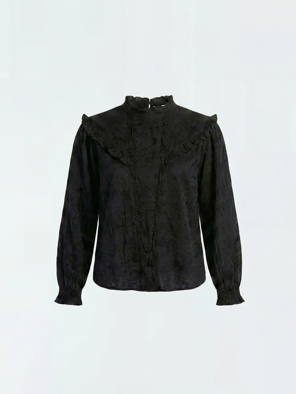 Blusa Valentina™ con volantes negro
