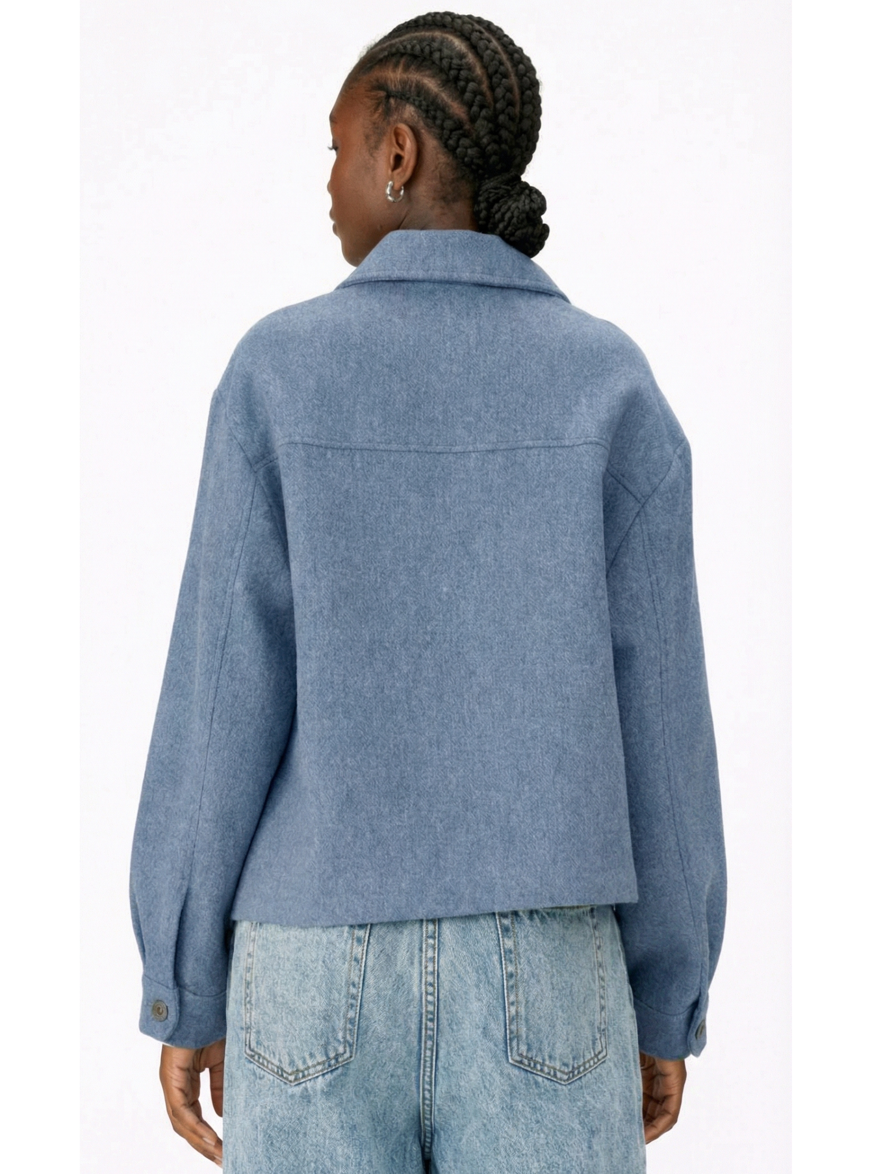 Sofia™ Chaqueta boxy de lana azul denim Novembre