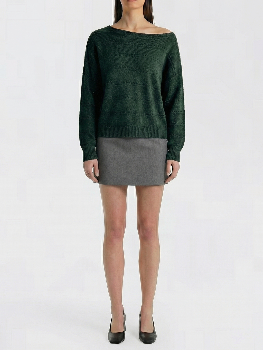 Asil™ Sweater Bardot Verde Bosque