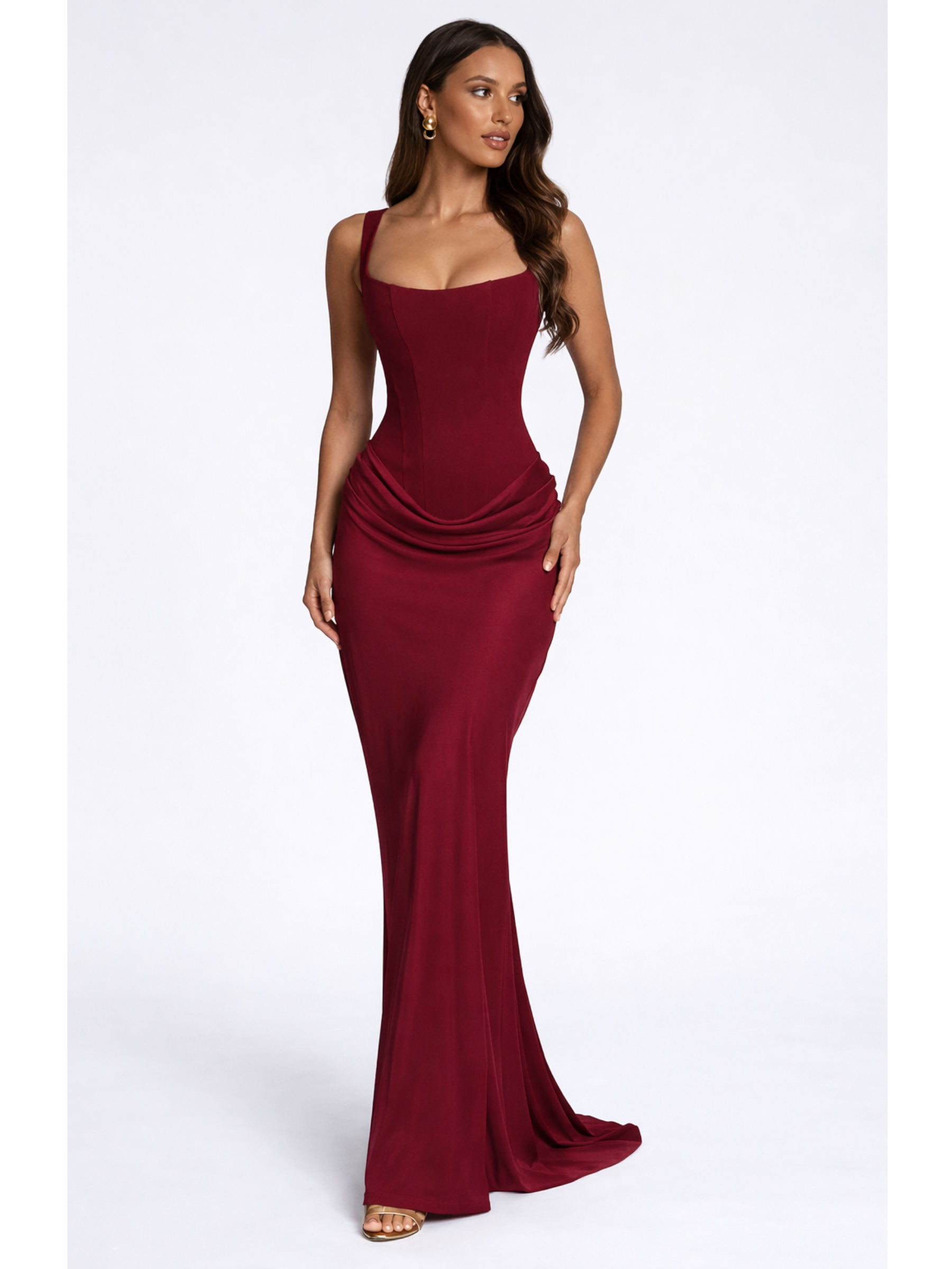 LEONOR™ | Vestido maxi de escote cuadrado