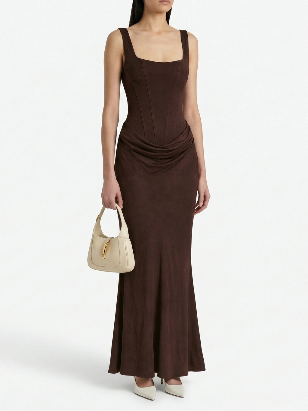 LEONOR™ | Vestido maxi de escote cuadrado