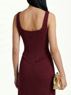 LEONOR™ | Vestido maxi de escote cuadrado