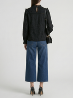 Blusa Valentina™ con volantes negro